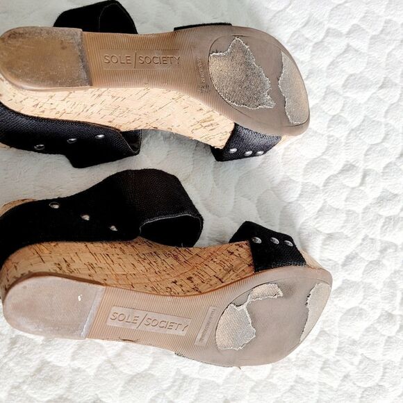 Sole Society Emilia wedge cork sandals 10 42 - Picture 8 of 16
